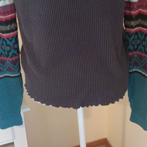 Free People Prism Thermal Multicolor Patterned Women's Sweater - Picture 9 of 14